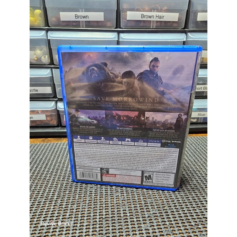 The Elder‎ Scrolls Online Morrowind (Sony PlayStation 4, PS4) Game & Case Tested